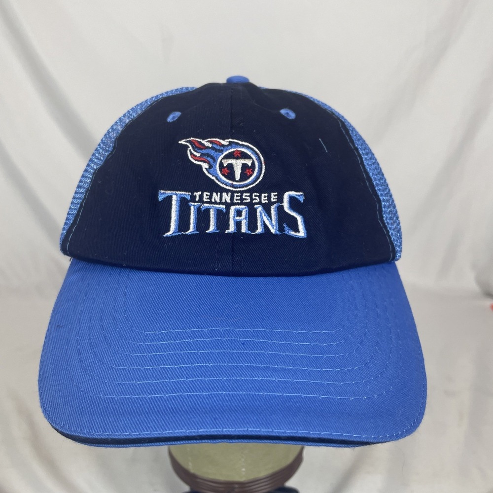 TENNESSEE TITANS ~ NFL NISSAN ~ STRAPBACK TEAM LOGO MESH BASEBALL HAT CAP IDEGY